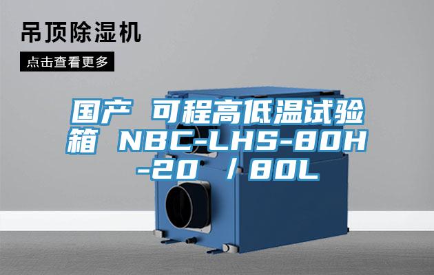 國產(chǎn) 可程高低溫試驗(yàn)箱 NBC-LHS-80H -20℃/80L