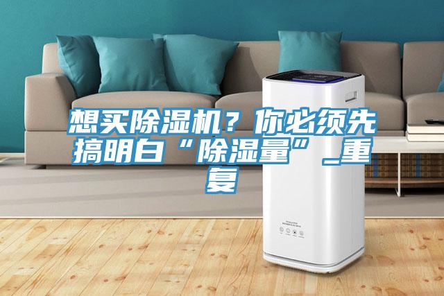 想買除濕機？你必須先搞明白“除濕量”_重復