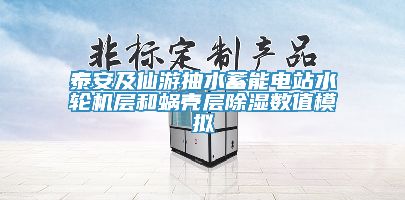 泰安及仙游抽水蓄能電站水輪機層和蝸殼層除濕數值模擬