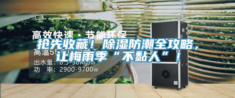 搶先收藏!除濕防潮全攻略,讓梅雨季“不黏人”!