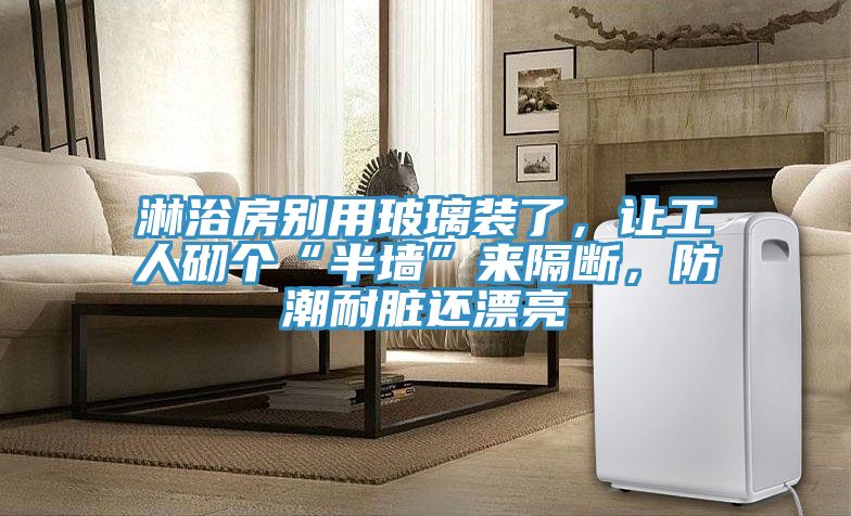 淋浴房別用玻璃裝了,讓工人砌個“半墻”來隔斷,防潮耐臟還漂亮