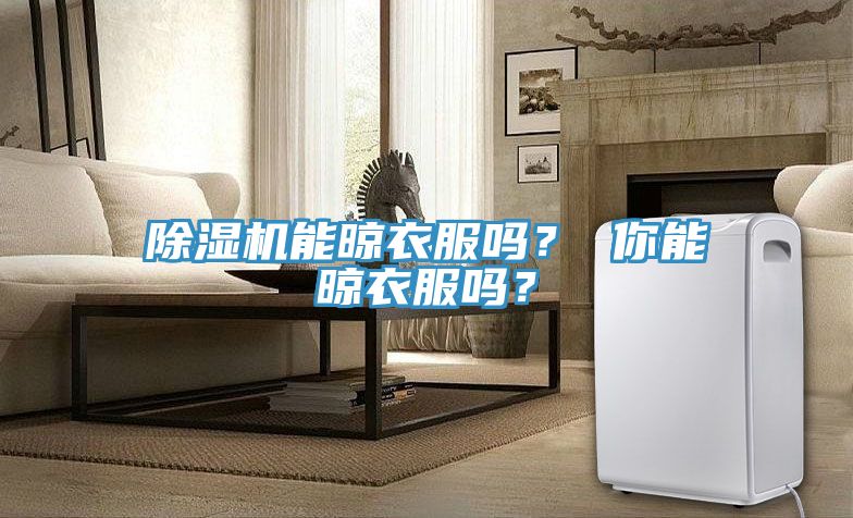 除濕機能晾衣服嗎？ 你能晾衣服嗎？